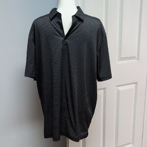 Callaway Opti-Dri Checkerboard Black/Grey Polo Shirt Size L